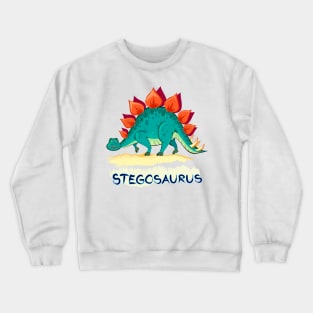 Illustration of stegosaurus Crewneck Sweatshirt
